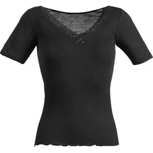 NINA VON C. Damen-Unterhemd, 1/2-Arm schwarz Größe 44 - 44