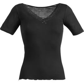 NINA VON C. Damen-Unterhemd, 1/2-Arm schwarz Größe 44 - 44