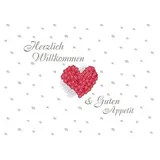 Sovie Horeca Tischset Herzlich Willkommen aus Linclass® Airlaid 40 x 30 cm, 100 Stück, - Platzdeckchen Platzset,