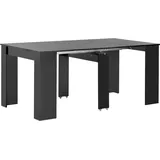 vidaXL Ausziehbarer Esstisch Hochglanz Schwarz 175 x 90 x 75 cm