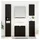vidaXL Badezimmerschrank-Set 3-tlg. Schwarz Eichen-Optik