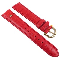 MAURICE LACROIX Ersatzband Uhrarmband Leder Band Lousiana-Kroko-Optik Rot 21941G, Anstoß:19 mm