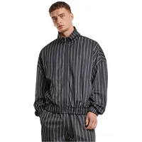 URBAN CLASSICS Pinstripe Trainingsjacke - Black / White -