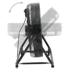 vidaXL Trommelventilator 60 cm Bodenventilator Schwarz