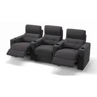 Sofanella 3-Sitzer Stoff BARI, Relaxcouch, Designersofa, Designer Sofa, 3er Couch, Sofagarnitur schwarz