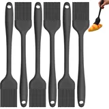 6 Stück Silikonpinsel Backpinsel Küche, 21cm Grillpinsel Basting Gebäckbürste, Hitzebeständig Silikon Pinsel Backen, Küchenpinsel Ölpinsel, Kochpinsel für Backen Kochen Grillen