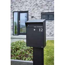 Allux Björn Paket Briefkasten Schwarz Ruko Schloss