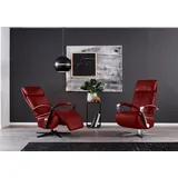 W.Schillig Relaxsessel W.SCHILLIG "rumbaa", rot (ruby rot z59), B:73cm H:115cm T:84cm, Longlife Xtra-Leder Z59: Glattleder mit modischer Prägung. Hautstärke 0, 9 - 1, 1 mm, Sessel, Relaxsessel, wahlweise mit Doppelmotor, in Größen S, M & L, mit 5-Sternfuß