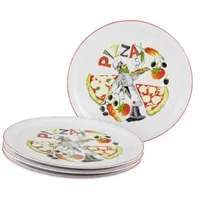 CreaTable Milano Luigi Pizzateller 4-tlg Porzellan