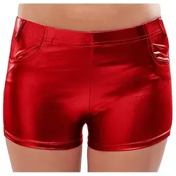 Lack-Hotpants, rot