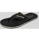 Tommy Hilfiger Zehentrenner mit gepolstertem Ristriemen, BLACK, 45,
