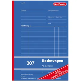 Herlitz Rechnungsbuch A5 307 3x40 Blatt selbstdurchschreibend