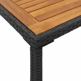 vidaXL Gartentisch mit Akazienholz-Platte 115 x 54 x 74 cm Schwarz