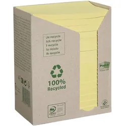 Post-it Super Sticky Recycling 16x Haftnotizen »Recycling Notes« gelb 100 Blatt gelb