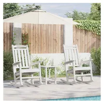 vidaXL Gartenstuhl Schaukelstuhl 38 x 38 x 46 cm weiß 3 St.