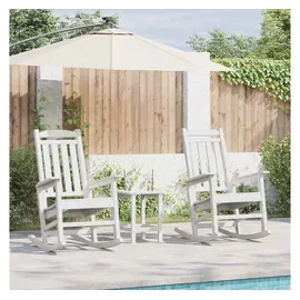 vidaXL Gartenstuhl Schaukelstuhl 38 x 38 x 46 cm weiß 3 St.