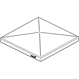 osmo holz OSMO Pfostenkappe Dach für Aluminium-Pfosten 9x9 Anthrazit