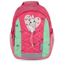 Belmil Mini Kiddy Kindergartenrucksack "Sweet Bunny Cherry" für 1-3 Jährige Kinder mit Brustgurt - Rosa