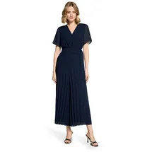 Betty & Co Damen Jumpsuit mit Plissee 34, Dunkelblau - 34W