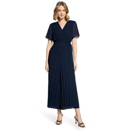 Betty & Co Damen Jumpsuit mit Plissee 34, Dunkelblau - 34W