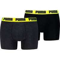 Puma Everyday Basic Boxershorts Gelb / Grau / Schwarz S 2er Pack