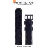 Hamilton - Khaki Aviation Band-set Leder-schwarz-22/22 H690.766.101 - schwarz