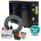 Pool Wärmepumpe 10m3 15m3 bis 20m3 Hydro-S 230V, Typ A7/32, Bypass-Set Flexrohr