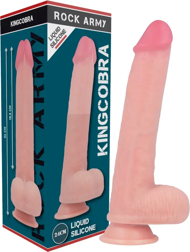 Rock Army - realistischer Premium Dildo KINGCOBRA 24 x 4.77 CM