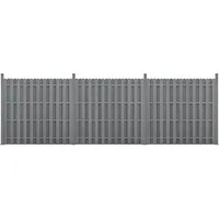 [neu.holz] WPC Gartenzaun Langero 185x562 cm Grau [neu.holz]