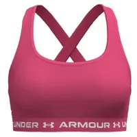 Under Armour Crossback Mid Bra Super Pink/White XL