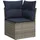 vidaXL Gartensofa-Set 14-tlg. grau Polyrattan