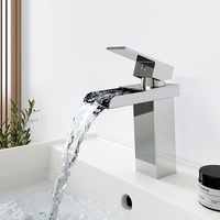 Meykoers Armatur für Bad Wasserhahn Bad Standventil chrom Wasserhahn Einhebelmischer Badarmaturen (Mit Warm- und Kaltwasserleitungen)