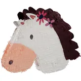 Folat 27511 Pferd Geburtstag Deko Rosa - piñata - Happy Horse - 50 x 50 cm - Pferdparty Dekoration