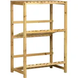 Outsunny Getränkekistenständer, Fichte, Holz, 45x111x74 cm, Wohnzimmer, Wohnzimmertische, Blumenständer