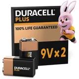 Duracell Plus 9V Block MN1604 6LR22 Batterie - 2er-Pack