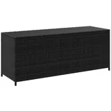 Garden-auflagenbox Schwarz 150x50x60 Cm Poly Rattan