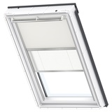 VELUX Verdunkelungs-Rollo Duo DFD PK06 1085S Beige/Weiß, Schiene: alu