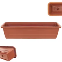 Kadax Blumenkasten 60 x 11,5 x 14,5 cm Ziegelrot