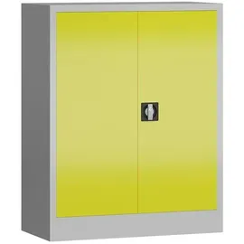 Classix Stahlschrank X-530316 zinkgelb, lichtgrau 80,0 x 38,0 x 100,0 cm, aufgebaut