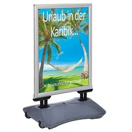 update displays Kundenstopper WindPro Plus silber DIN A1 2 Fächer 72,0 x 67,1 x 91,8 cm, 1 St.