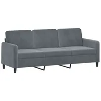 VidaXL 3-Sitzer-Sofa Dunkelgrau 180 cm Samt