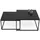 home collective Couchtisch 2er Set Schwarz Holz 70 x 42 x 70 cm