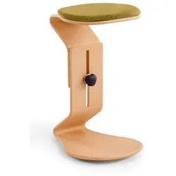 Mayer Sitzmöbel Hocker »NEST NATURE«, Breite: 38 cm, höhenverstellbar, Wolle, gelb