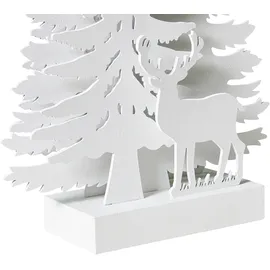 Beliani Weihnachtsbaum 36 cm Weiß