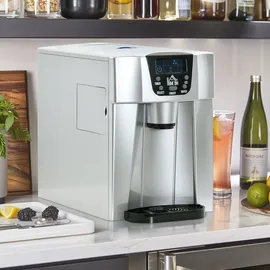 Homcom Eiswürfelmaschine, Ice Maker 9 Eiswürfel in 6-10 Min., 12kg/24h, mit 2L Wassertank, Eiswürfelbereiter mit Selbstreinigungsfunktion,