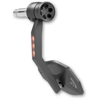 Highsider Lenkerendenspiegel mit LED Blinker Schwarz
