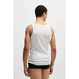 Hugo Herren, Unterhemd, 2er Pack - Tank Top Twin Pack, Doppelripp, Cotton Stretch weiß 2XL