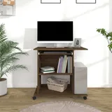 vidaXL Schreibtisch Braun Eichen-Optik 80x50x75 cm Holzwerkstoff