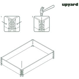 upyard Palettenrahmen Hochbeet 120 x 80 x 16 cm natur