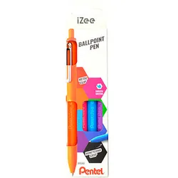 Pentel Kugelschreiber iZee BX470 farbsortiert, Schreibfarbe: farbsortiert, 4 St.